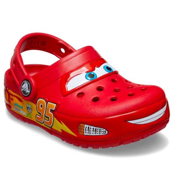 Crocs Lightning Mcqueen Toddler C7 New with Tags Disney Pixar Light Up Cars Land - Picture 1 of 9